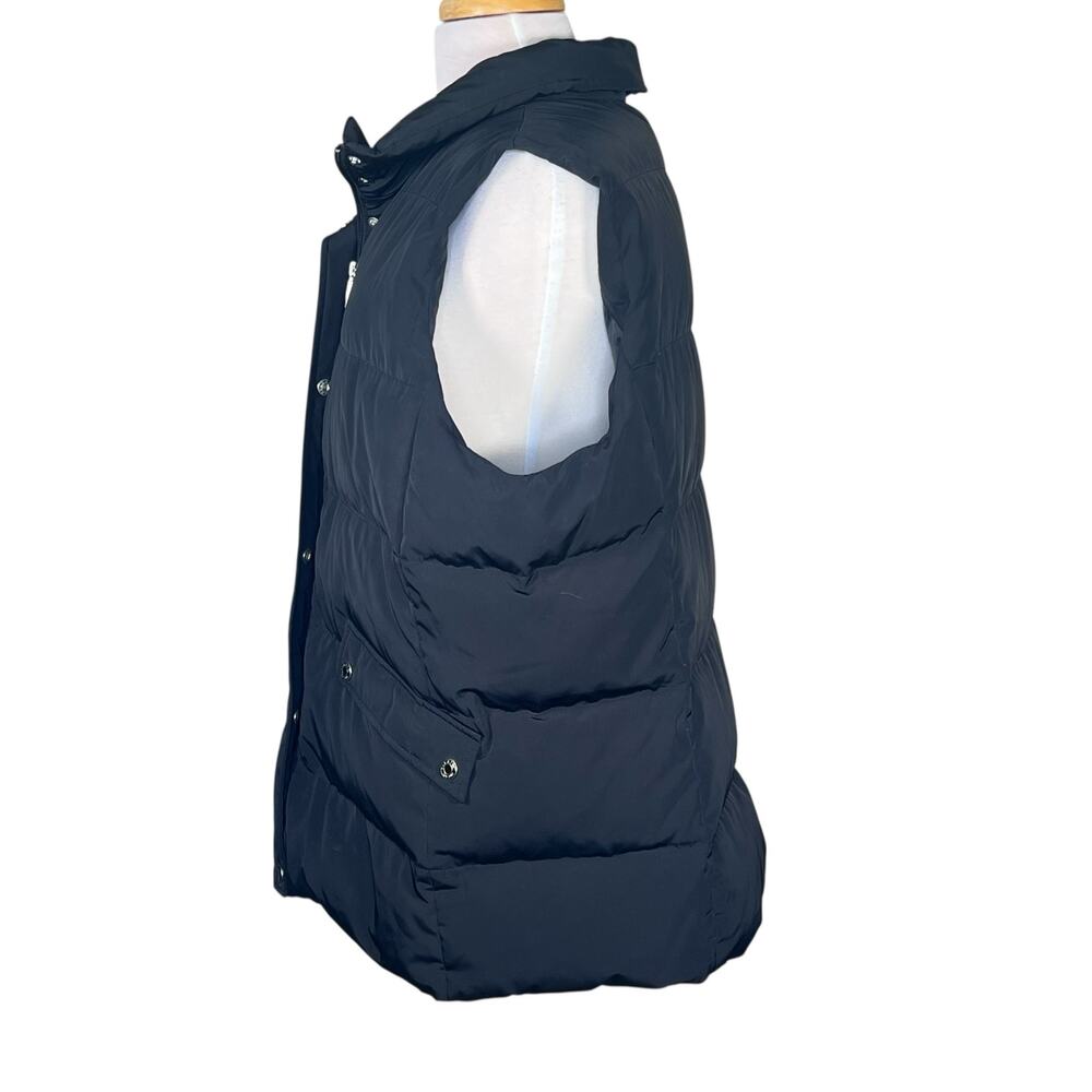 Talbots Women’s Black Down-Filled Puffer Vest w/Removable Hood Size 2X EUC - Picture 9 of 12